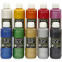 Textilfarbe, Sortierte Farben, Perlmutt, 10x250 ml/ 1 Pck