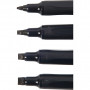 Kalligrafie-Stifte, Strichstärke: 1,4+2,5+3,6+4,8mm, 4 Stk, Schwarz
