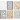 Block aus Karton mit Spitzen-Muster, Schwarz, Natur, Grau, Weiß, A6, 104x146 mm, 200 g, 24 Stk/ 1 Pck