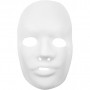 Vollmaske Gesicht, Weiß, H 24 cm, B 15,5 cm, 12 Stk/ 1 Pck