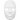 Vollmaske Gesicht, Weiß, H 24 cm, B 15,5 cm, 12 Stk/ 1 Pck