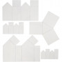 Formmatten, Transparent, Häuser und Dreiecke, H 6-14,5 cm, 5 Stk/ 1 Pck