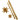 Folienstreifen für Fröbelsterne, B 25+40 mm, D: 11,5+18,5 cm, 16 Streifen, Gold mit Glitter