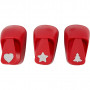 Motivstanzer, Rot, Stern, Herz, Weihnachtsbaum, Größe 16 mm, 1 Set