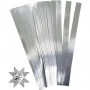 Papierstreifen für Fröbelsterne, B 15 mm, D: 6,5 cm, 100 Streifen, Silber