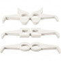 Brillen, Weiß, H 4,5-10 cm, L 32 cm, 230 g, 160 Stk/ 1 Pck