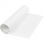 Kunstlederpapier, Weiß, B 50 cm, Unicolor, 350 g, 1 m/ 1 Rolle