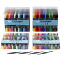 Stoffmalstifte, Strichstärke: 2,3+3,6 mm, 24x20 Stck., Standard-Farben, Zusätzliche Farben