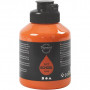Art Acrylic Paint, orange, halbglänzend, halbtransparent, 500 ml/ 1 Flasche.