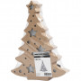 Pappfigur mit eingebautem Licht, Weihnachtsbaum, H: 27 cm, Tiefe 4 cm, B: 21,5 cm, 1 Stk.