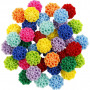 Blumenperlen, Sortierte Farben, 300 ml, Größe 15x8 mm, Lochgröße 1,5 mm, 10x25 Stk/ 1 Pck