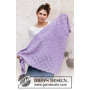 Lilac Bouquet by DROPS Design - Strickmuster mit Kit Tuch 144x72cm