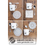 Bright Side Coasters by DROPS Design - Häkelmuster mit Kit Untersetzer 10-12cm