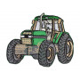 Ausbesserungs-Aufbügler Traktor Grün 6x6,5cm - 1 Stk