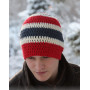 Jonathan by DROPS Design - Häkelmuster mit Kit Hat with Stripes Pattern size 3/5 years - Voksen
