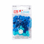 Prym Love Color Druckknöpfe Plastik Stern 12,4mm Ass. Blaue Farbtöne - 30 Stück