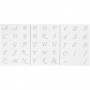 Schablone, Buchstaben & Zahlen, A5 15x21cm, H 20-30mm, 3 Stk