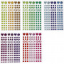 Mosaik-Sticker, Sortierte Farben, D 8-14 mm, 11x16,5 cm, 10 Bl./ 1 Pck