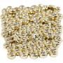 Buchstaben-Perlen, Gold, D 7 mm, Lochgröße 1,2 mm, 165 g/ 1 Pck