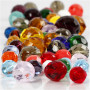 Glasschliffperlen - Mix, Größe 3-15mm, Lochgröße 0,5-1,5mm, 400g, versch. Farben