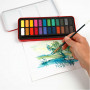 Aquarell-Farbset, Größe 12x30mm, 24 Farben, versch. Farben