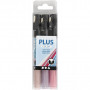 Plus Colour Marker, fuchsia, dusty pink, dark lilac, L: 14,5 cm, Strichstärke 1-2 mm, 3 Stk./ 1 Pk.