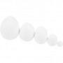 Eier, Weiß, Größe 12+25+35+40+47 mm, 200 Stk/ 1 Pck