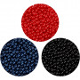 Pearl Clay®, schwarz, blau, rot, 1 Satz, 3x25+38 g