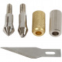 Metall-Aufsatzspitzen, D: 1-15 mm, 1 Set