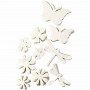Sommerliche Stanzfiguren, Weiß, Größe 4,5-12 cm, 240 g, 362 Stk/ 1 Pck