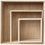 Bücherboxen, quadratisch, H: 15x15+21,5x21,5x21,5+28x28 cm, Tiefe 12,5 cm, 3 Stück / 1 Set
