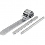 Biegewerkzeug und Metallbänder für Armreifen, L: 15 m, B: 6-10mm, 1 Set, Aluminium