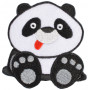Bügelaufkleber Sitzender Panda 6,4x6,5cm