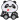 Aufbügler sitzender Panda 6,4x6,5cm