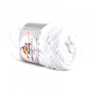 Mayflower Cotton 8/4 Garn Unicolor 1402 Hvid