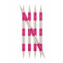 KnitPro SmartStix Strumpfstricknadeln Aluminium 14cm Pink 7,00mm