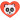 Herz Panda Aufkleber zum Aufbügeln 6,8x6,1cm