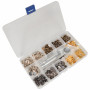 Infinity Hearts Druckknöpfe in Kunststoffbox mit Werkzeug Metall Gold/ Silber/ Kupfer 12,5mm - 40 Sets