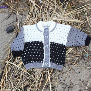 Mayflower Strickmuster mit Kit Baby-Sweater Farbstreifen Größen 1 Monat - 4 Jahre