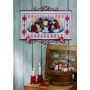 Permin Stickset Adventskalender - Der Weihnachtsmann mit Geschenken 55x31cm