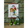 Permin Stickset Adventskalender - Besuch vom Weihnachtsmann 32x43cm