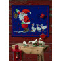 Permin Stickset Adventskalender - Weihnachtsmann und Gänse 58x47cm