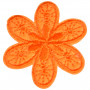 Aufbügeletikett Blume Orange 4,5x4cm
