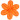 Aufbügeletikett Blume Orange 4,5x4cm