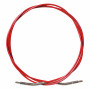 Infinity Hearts Kabel für austauschbare Rundstricknadeln Rot 76cm (100cm inkl. Nadeln)