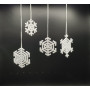Perlen-Schneeflocken by Rito Krea - Perlenmuster 6x6-9x9cm - 7 Stk