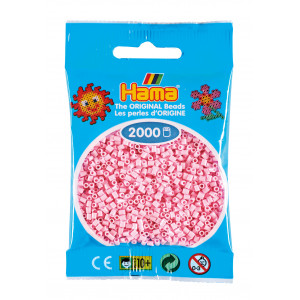 Pastell-Rot Hama 501-44 Ø 2,5 mm Perlen Steckperlen Bead 2000 Mini Bügelperlen 