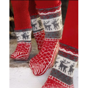 Christmas Stampede by DROPS Design - Strickmuster mit Kit Weihnachts-Socken für Männer mit norwegischem Muster Größen 26/28 - 4