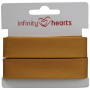 Infinity Hearts Schrägband Baumwolle 40/20mm 13 Senf - 5m