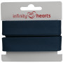 Infinity Hearts Schrägband Baumwolle 40/20mm 89 Petroleum - 5m